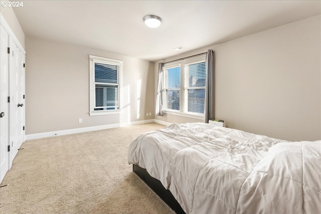 view of carpeted bedroom