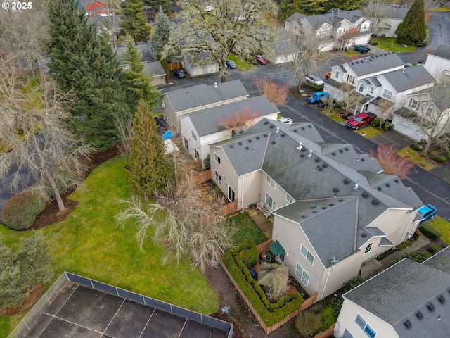 aerial view featuring a residential view