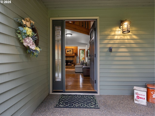 view of doorway to property