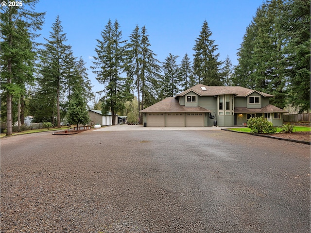 view of front of home featuring driveway