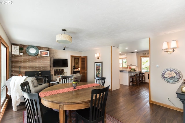 5339 SE Chase Rd, Gresham, OR 97080 - dining space featuring dark wood finished floors and baseboards
