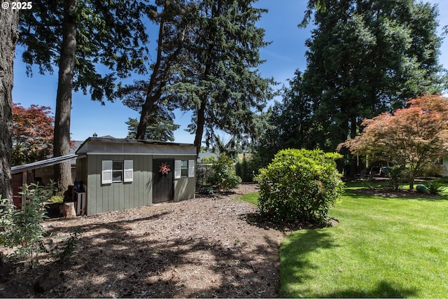 5339 SE Chase Rd, Gresham, OR 97080 - view of green lawn featuring an outbuilding