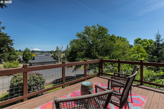 5339 SE Chase Rd, Gresham, OR 97080 - wooden deck with a mountain view