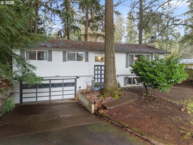 split foyer home with a garage