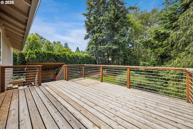 1625 SE Regner Rd, Gresham, OR 97080 - wooden deck with view of wooded area