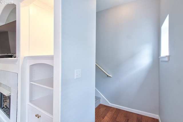 22860 SW Forest Creek Dr Unit 203, Sherwood, OR 97140 - corridor with wood finished floors and stairs