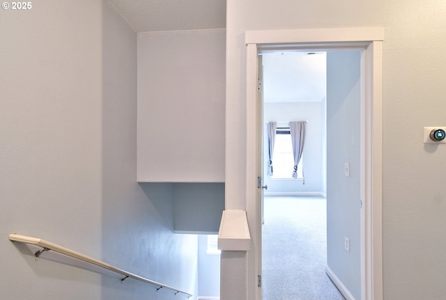 22860 SW Forest Creek Dr Unit 203, Sherwood, OR 97140 - stairway featuring baseboards and carpet