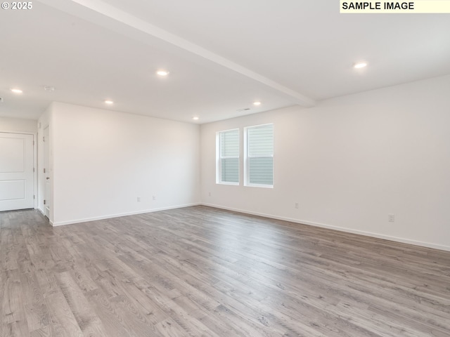 5416 NE 66th Pl, Vancouver, WA 98661 - spare room featuring wood finished floors, recessed lighting, and baseboards