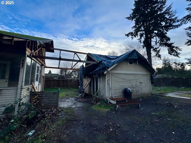 view of home's exterior featuring a garage