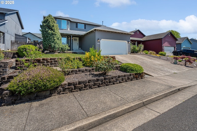 1366 Cramner St, Lafayette, OR 97127 - view of front facade with an attached garage, driveway, and a residential view