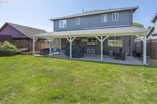1366 Cramner St, Lafayette, OR 97127 - rear view of house featuring a patio and roof with shingles