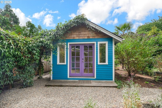 1270 W 10th Ave, Eugene, OR 97402 - view of outbuilding featuring french doors