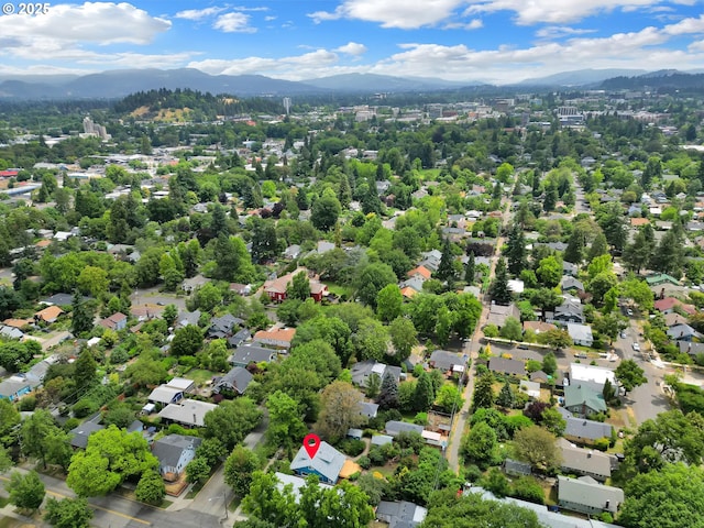 1270 W 10th Ave, Eugene, OR 97402 - aerial view of residential area featuring a mountain backdrop