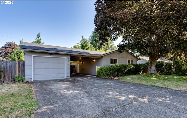 331 Limerick Ave, Eugene, OR 97404 - ranch-style house featuring asphalt driveway, a garage, and a shingled roof