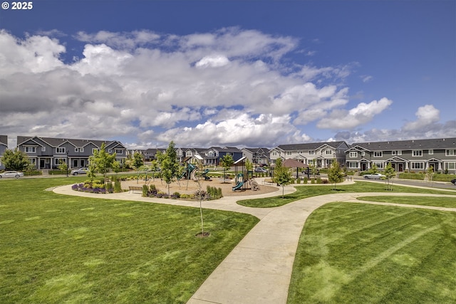 30942 NW Turel Dr, North Plains, OR 97133 - view of community with a residential view and a lawn