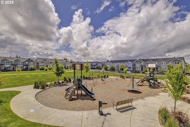 30942 NW Turel Dr, North Plains, OR 97133 - community playground featuring a residential view and a lawn