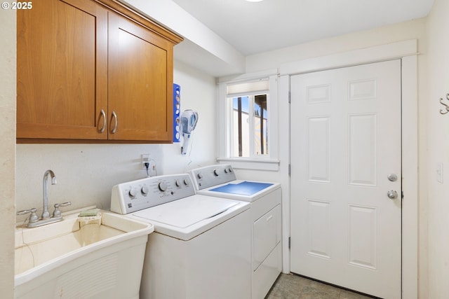 5073 Chenoweth Rd, The Dalles, OR 97058 - washroom featuring independent washer and dryer and cabinet space