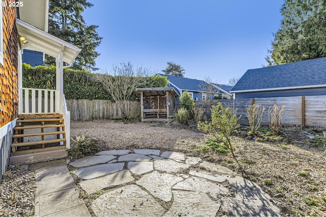 view of yard with a patio