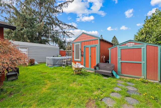 view of shed