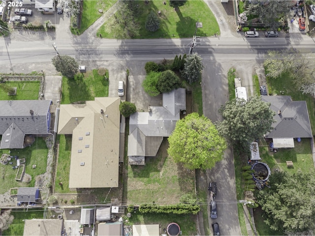 aerial view with a residential view