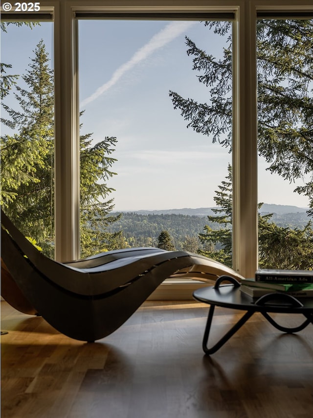3342 SW Fairmount Blvd, Portland, OR 97239 - sunroom / solarium featuring healthy amount of natural light and a mountain view