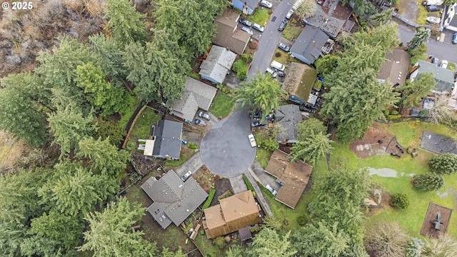 bird's eye view with a residential view