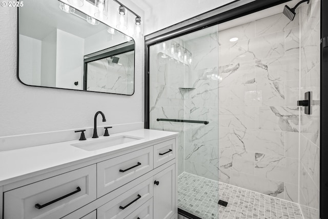 570 N Hayden Bay Dr, Portland, OR 97217 - bathroom with a marble finish shower and vanity