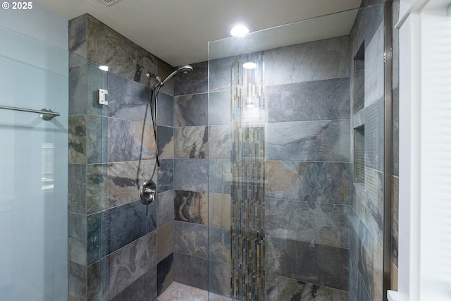 207 N Maple St, Bingen, WA 98605 - full bathroom with recessed lighting and a stall shower