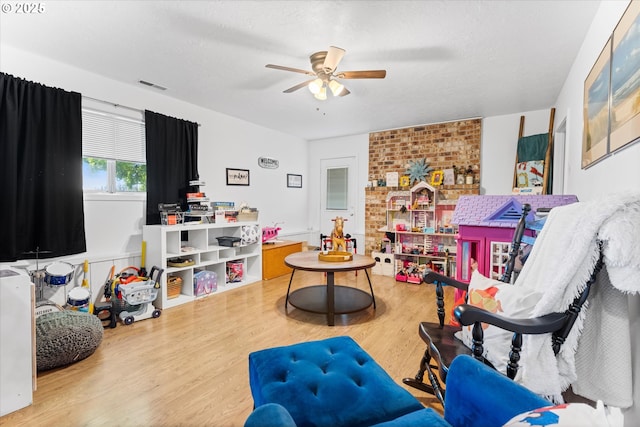 22165 SE Mark Rd, Damascus, OR 97089 - game room with ceiling fan and wood finished floors