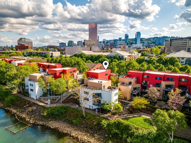 bird's eye view of a skyline view