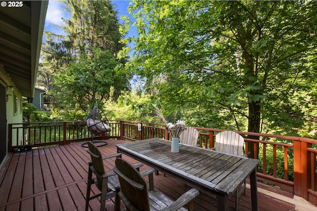 19065 Trillium Dr, West Linn, OR 97068 - wooden terrace featuring outdoor dining area