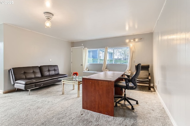 home office featuring carpet floors