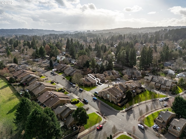 aerial view featuring a residential view