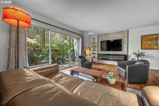 2393 SW Park Pl Unit 113, Portland, OR 97205 - living room featuring wood finished floors