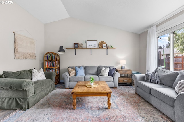 6696 Doral Dr SE, Salem, OR 97306 - living room with vaulted ceiling and wood finished floors