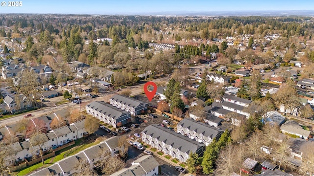 aerial view featuring a residential view