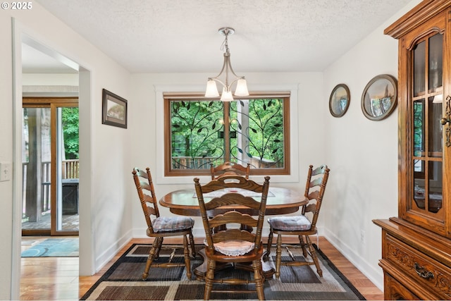 2202 NE 203rd Ave, Fairview, OR 97024 - dining space with a textured ceiling, light wood-style floors, and baseboards
