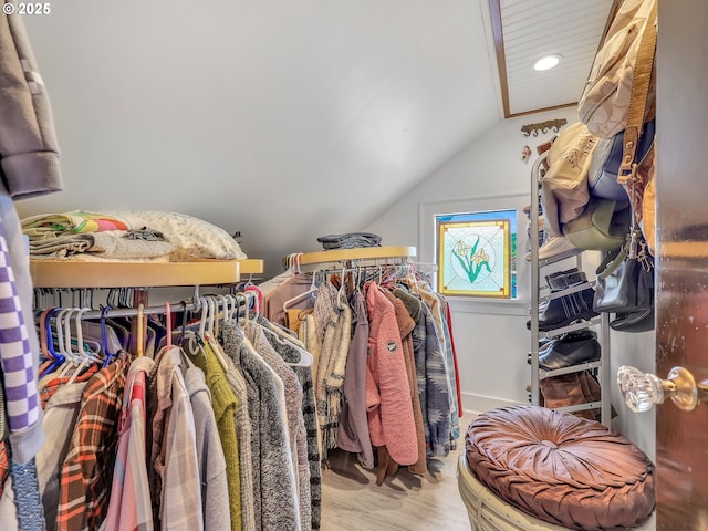91196 Youngs River Rd, Astoria, OR 97103 - walk in closet with lofted ceiling and wood finished floors