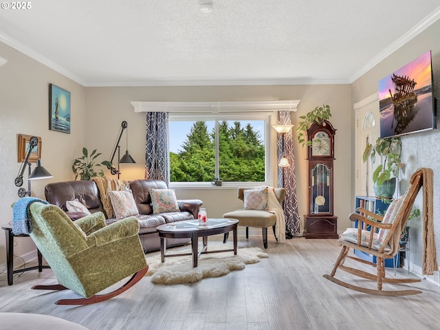 91196 Youngs River Rd, Astoria, OR 97103 - living room featuring wood finished floors and ornamental molding