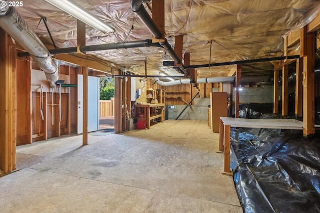 view of basement