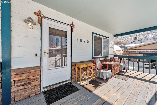 exterior space featuring covered porch