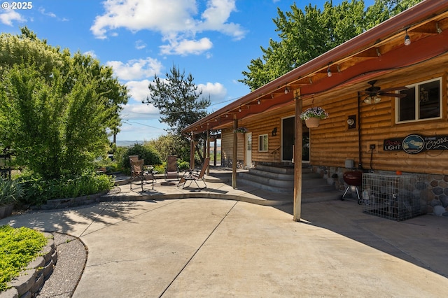 73594 Davis Ln, Pendleton, OR 97801 - view of patio / terrace with ceiling fan
