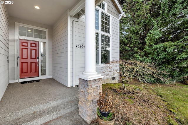 view of doorway to property