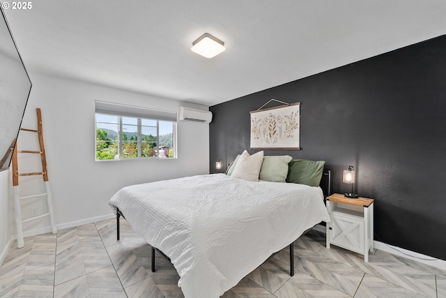 222 NE Darcie Way, Myrtle Creek, OR 97457 - bedroom with an AC wall unit and baseboards