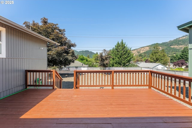 222 NE Darcie Way, Myrtle Creek, OR 97457 - deck featuring a fenced backyard and a mountain view