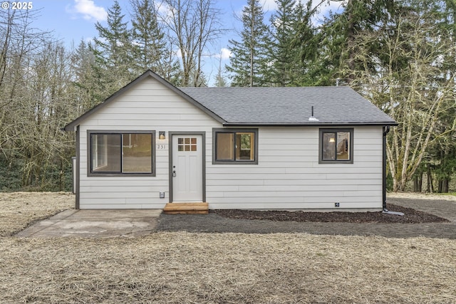 bungalow-style home featuring a patio