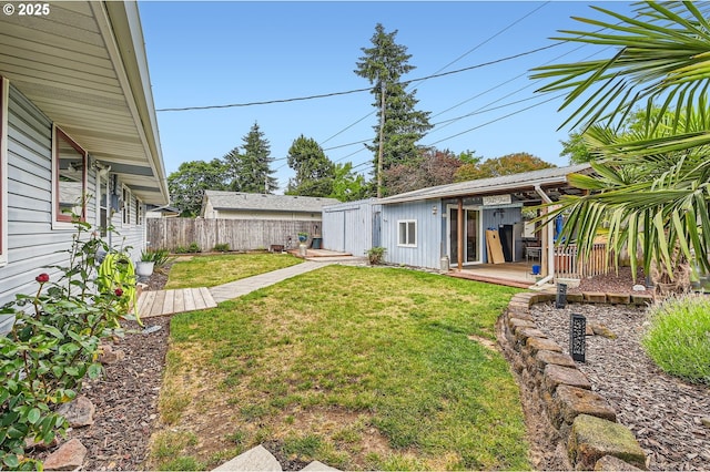 8413 NE Lewis Dr, Vancouver, WA 98662 - view of yard with a wooden deck
