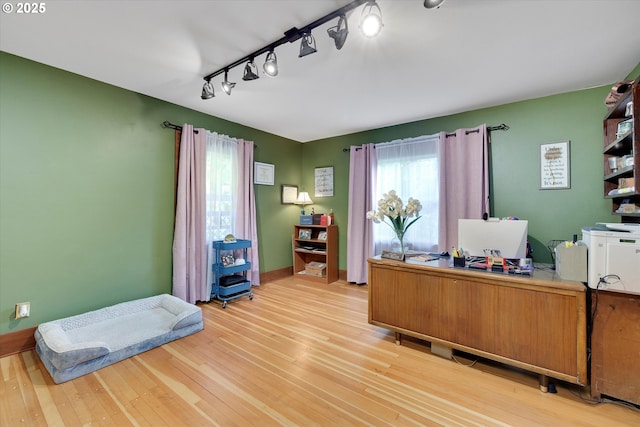 636 S Nehalem St, Clatskanie, OR 97016 - office space featuring light wood-style floors, track lighting, and baseboards