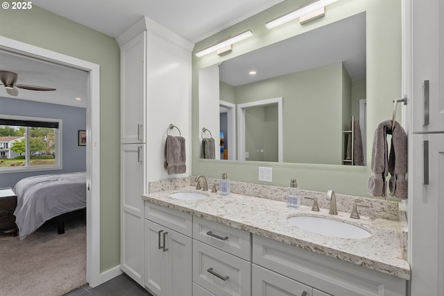 620 N Hayden Bay Dr, Portland, OR 97217 - full bathroom with double vanity and connected bathroom