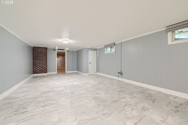1805 NE Saratoga St, Portland, OR 97211 - below grade area featuring marble look tiles